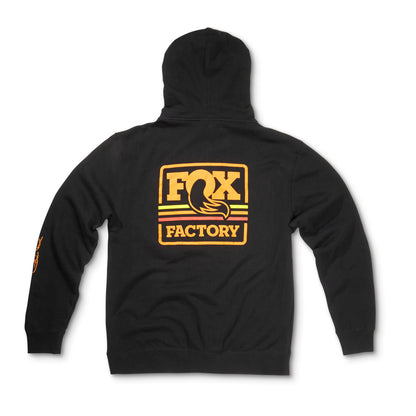 Fox Men's Hoodie Heritage Orange Logo - Black, Back