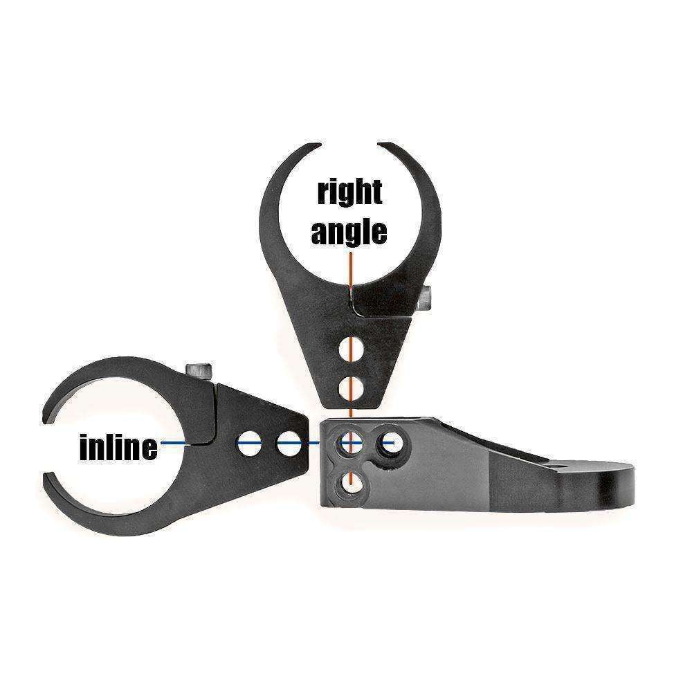 Rugged Radios Antenna Bar Mount for Horizontal Bar - 1.8", Angle Diagram