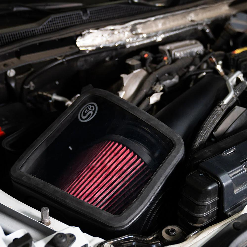 S&B Cold Air Intake - Chevrolet Silverado & GMC Sierra 2500/3500 Duramax L5P 6.6L Diesel, Installed In Vehicle