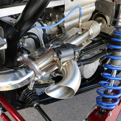 EVP Shocker Electric Side Dump Exhaust - Polaris RZR XP Turbo/S 16-21, Installed On Vehicle