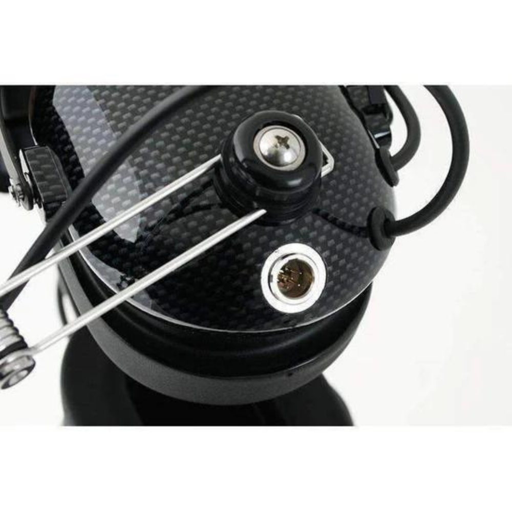 Rugged Radios H22 Over the Head (OTH) Headset for 2-Way Radios - Black Carbon Fiber, Detail Shot Two