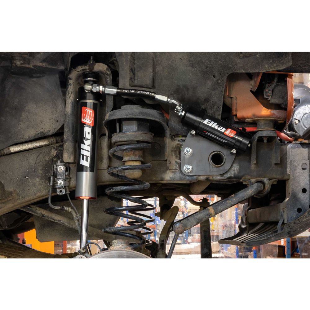 Elka 2.5 Reservoir Shock Absorbers For Jeep, Installed On Vehicle Two