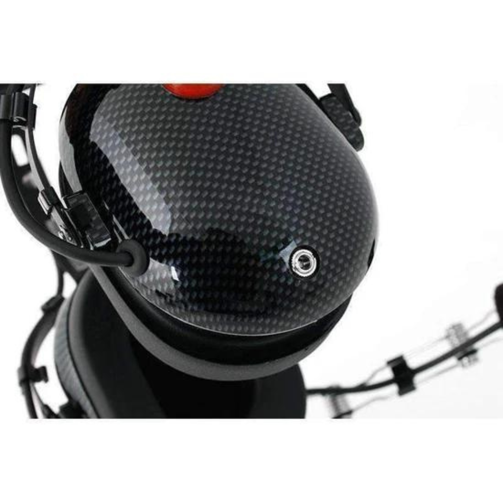 Rugged Radios H22 Over the Head (OTH) Headset for 2-Way Radios - Black Carbon Fiber, Detail Shot Four