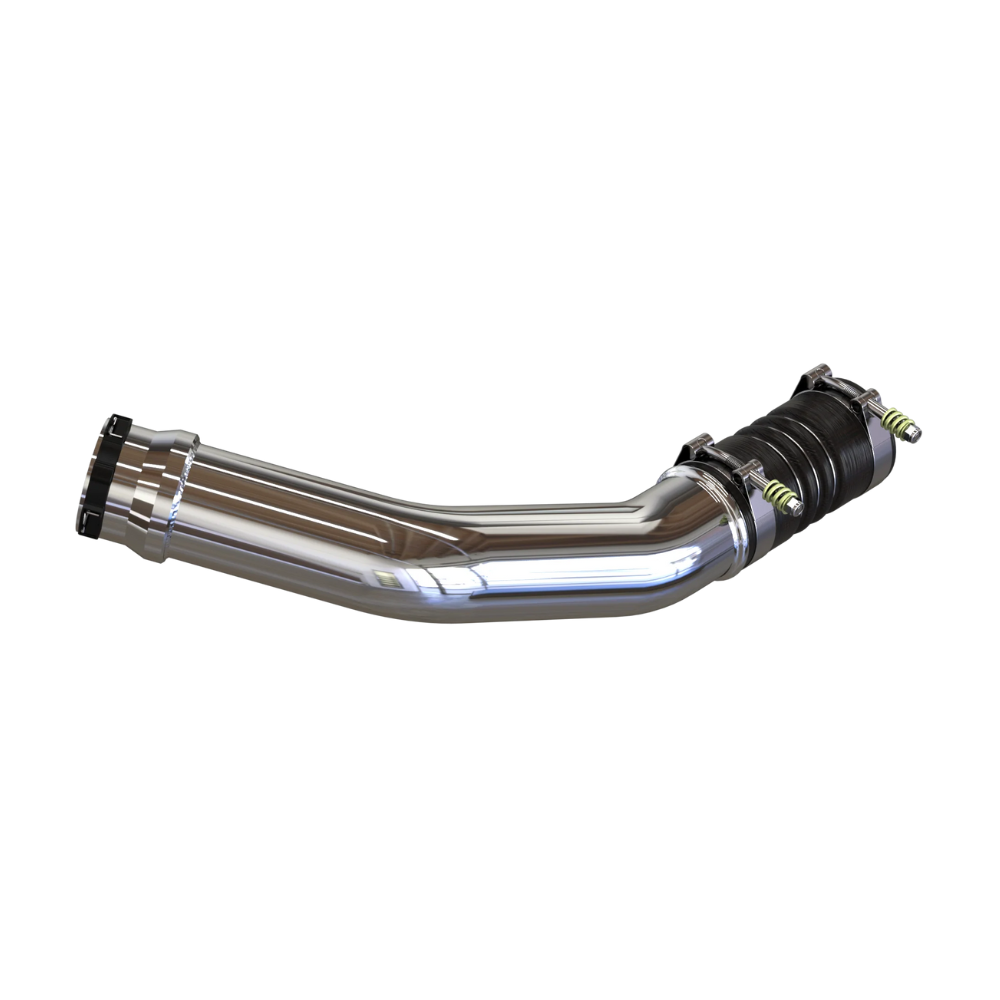 S&B Hot Side Intercooler Pipe - Ford F250 & F350 Powerstroke 6.7L 16-24, Side View Four