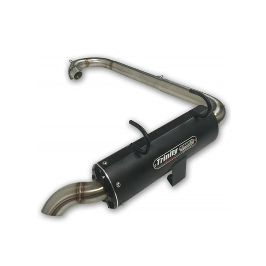 Trinity Racing Stage 5 Full System Exhaust, Black Mufflers - Polaris Ace 570 2013-2016