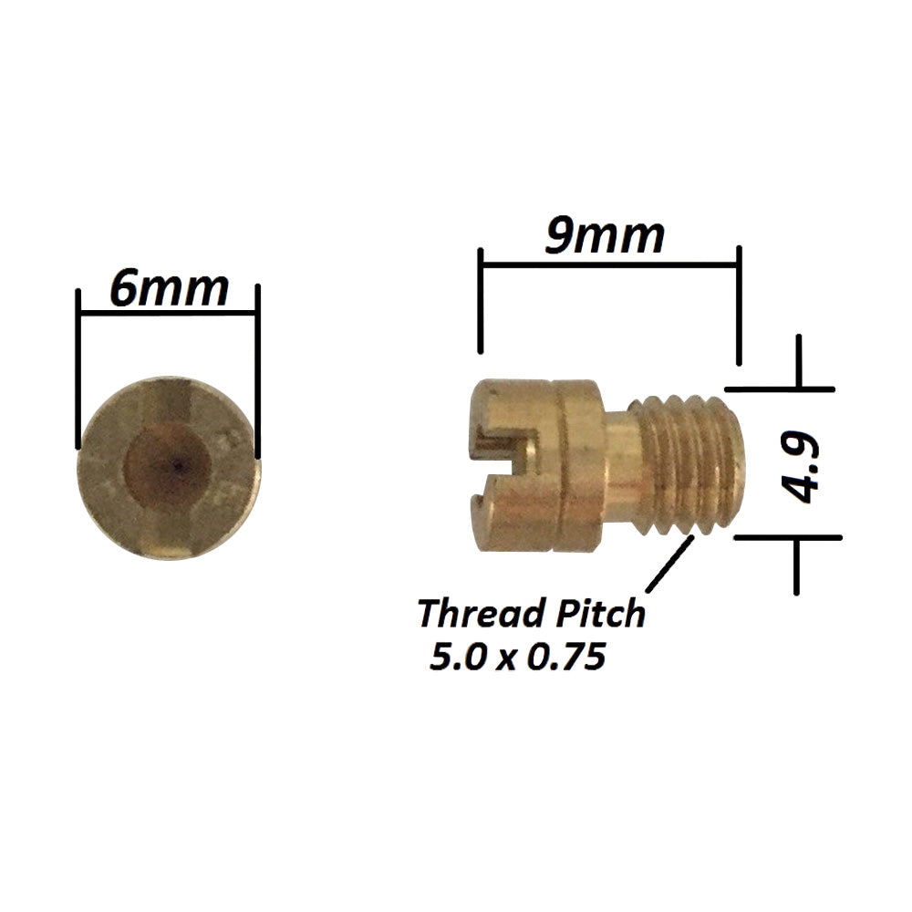 Mikuni Main Jet Small Round, Measurement Specifications