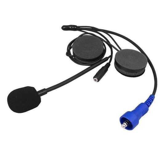 Rugged Radios Off Road Wired Helmet Kit with Alpha Audio Speakers Mic & 3.5mm Earbud Jack