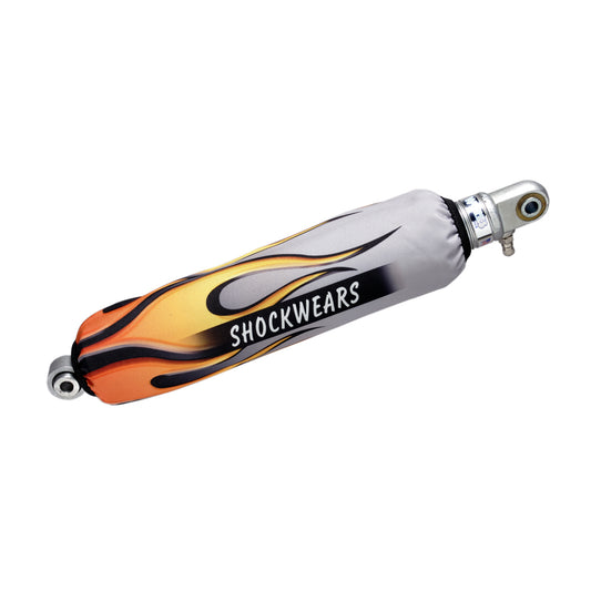 Outerwears Shock Cover Front Silver Flame - Ohlins/Elka