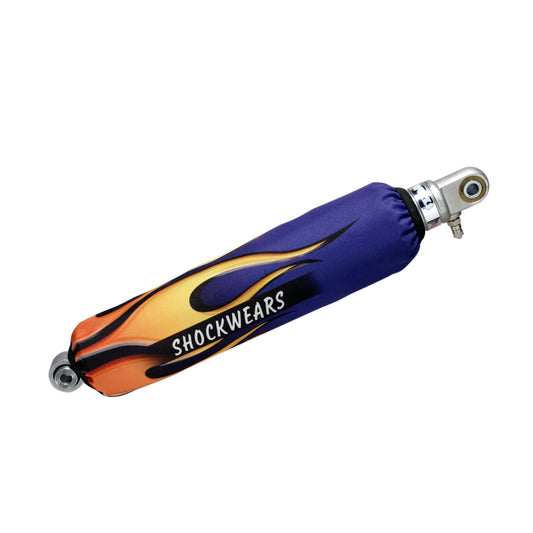 Outerwears Shock Cover Front Blue Flame - Ohlins/Elka